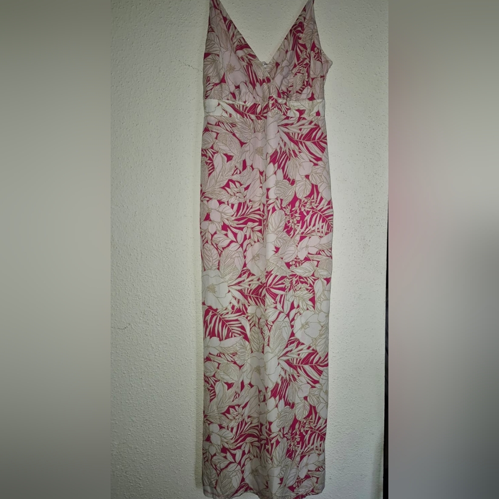 Floral Pink and White Jumpsuit